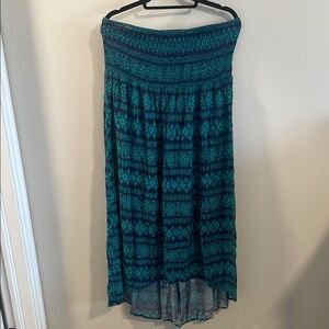 Blue Patterned Women's Skirt
